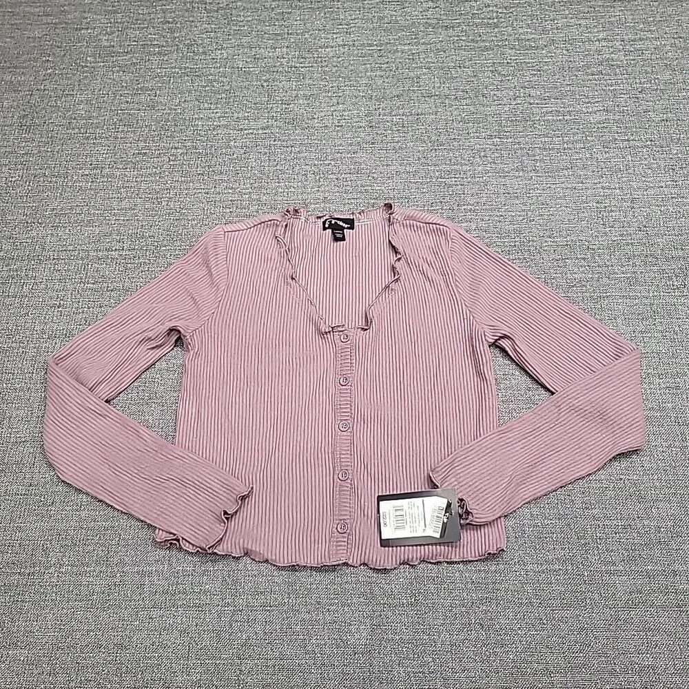 Kids Girls Long Sleeves Button Front Cardigan with Dress Set Large Size Mauve
